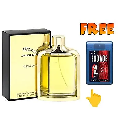 Perfume Jaguar Classic Gold Parfum Spray 3.4 Oz Men's Free Pheromone Perfume • $108.38