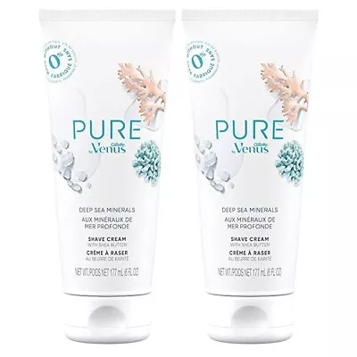 2 Count Pure By Venus 6 Oz Deep Sea Minerals Shave Cream With Shea Butter  • $12.99