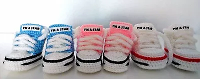 Baby Crochet Knitting Hand Shoes Trainers Sneakers Clothes Socks Caps Boots • £4.99