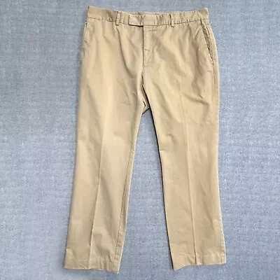 Ralph Lauren Purple Label Mens Cotton Chino Khaki Pants Tan Italy 36R READ • $42.10