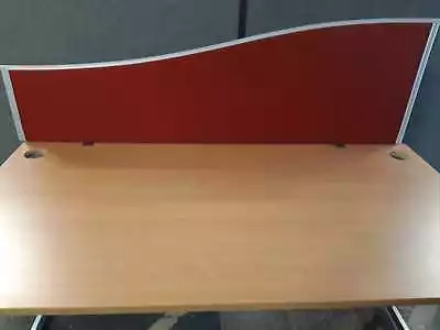 £72 • Buy Quality Lucia Calyso Red Wave Desk Screens 1600mm Width With Silver Edging