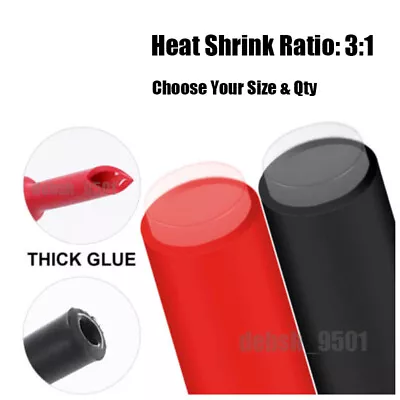 Heat Shrink Tubing 3:1 Adhesive Glue Lined Waterproof Marine Grade Wire Wrap • $11.39