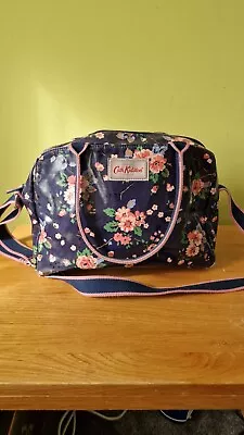 Cath Kidston Blue Floral Bowling Bag. Handles And Long Strap. Oilcloth • £13.99