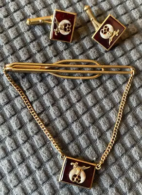 Vintage GF Shriner’s Cufflinks & Tie Bar-Masons • $29.99