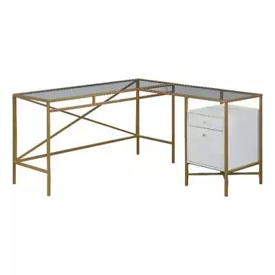 Sauder Harper Heights Engineered Wood L-Desk In White Finish • $650.48