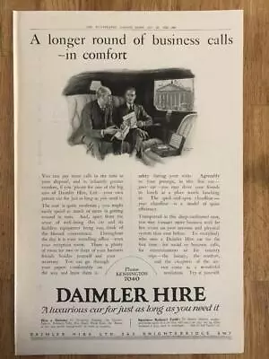 Large 1923 Daimler Hire Print-Ad/11x16/ (Jaguar) Limo Service For Hire-Great Art • £11.52