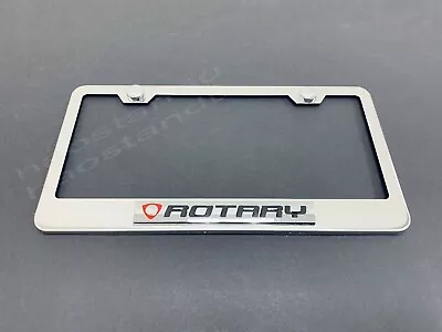 1x ROTARY 3D Emblem STAINLESS STEEL License Plate Frame RUST FREE (For RX-7 RX-8 • $20.88