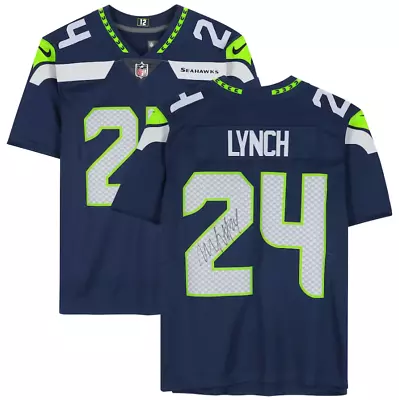 Marshawn Lynch Signed Seattle Seahawks Navy Nike Limited Jersey • $713.75