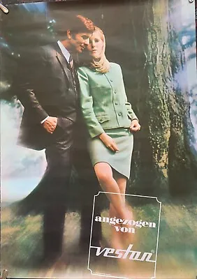 VESTAN CLOTHINGS Fashion Vintage 1966 Swiss Fashion Advertising Poster 36x51 • $250