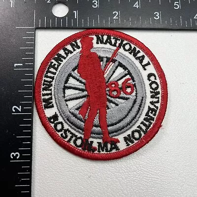 Red 1986 Boston MA MINUTEMAN NATIONAL CONVENTION Patch (Colonial Militia) 20NJ • $7.61