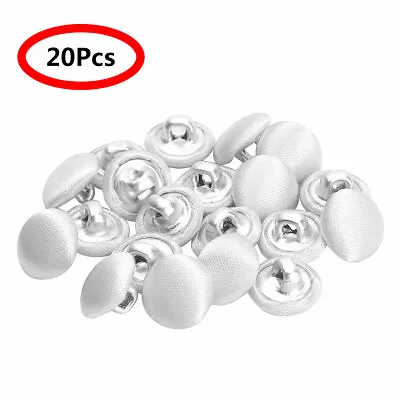 20x 10mm Smooth Satin Covered Metal Shank Buttons For Tuxedo Suit Blouses Coat • $8.58