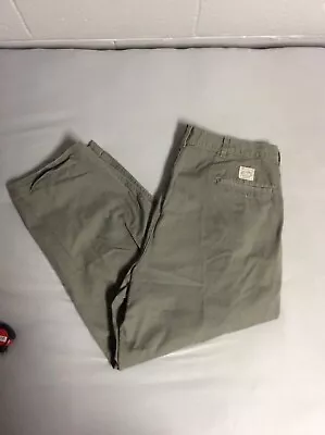 90s Vintage Polo Chino Ralph Lauren Pants 38x30 Green Gray Pleated Made In USA • $29.99