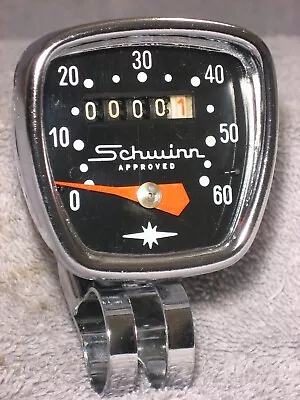 Vintage Schwinn Approved Chrome Bike Speedometer Head Huret Bicycle Speedo • $59.95