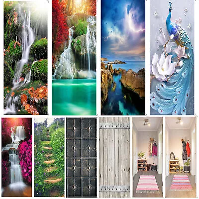 £22.03 • Buy 3D Door Wall Sticker Decals Self-adhesive Mural Scenery Home Room Decor PVC /.