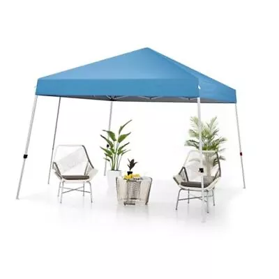 8x8 Pop Up Canopy Easy Up Canopy Portable Instant Canopy Outdoor 8x8 Blue • $123