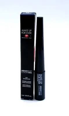 Make Up For Ever Aquaresist Color Ink Liquid Eyeliner ~ 03 Matte Midnight ~ 2 Ml • $12.44