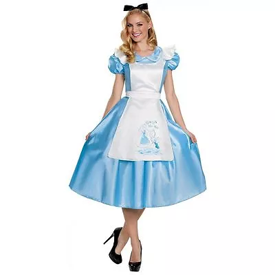 Alice In Wonderland Costume Womens Adult Classic Blue Dress • $49.95