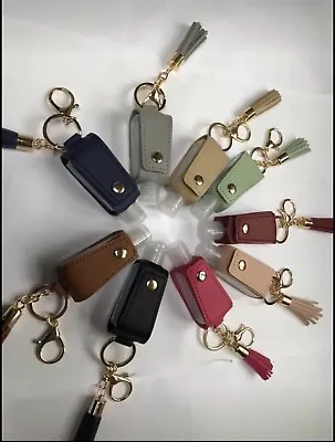 £4.96 • Buy Hand Gel/Stylish PU Leather Empty Dispenser Refillable Key Chain Holder  30ML