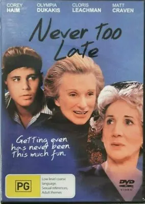 Never Too Late DVD NEW REGION 4 • $5.60