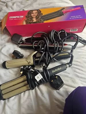 Hairdressing Electrical Bundle Hair Straightners Triple Wave Curler Big Tongs • £25