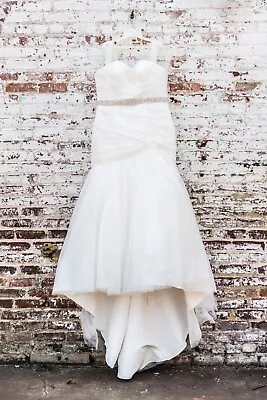 Mori Lee By Madeline Gardner Wedding Dress W/ Train Size 18 Off White Beautiful • $600