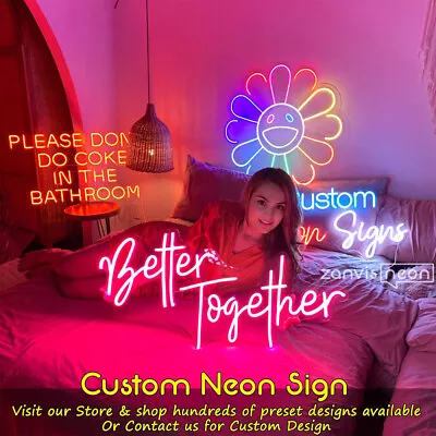 $8.98 • Buy Custom Neon Signs Personalized Night Light Bar Decor Wall LED Wedding Decoration