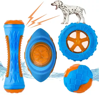 £7.46 • Buy Dog Chew Toys Ball Pool Play Floating Bite Resistant Squeaky Rubbe #;-