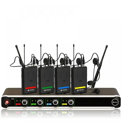 Chord NU4 Quad Wireless Microphone System UHF Lapel And Headset Licence Free • £279.99