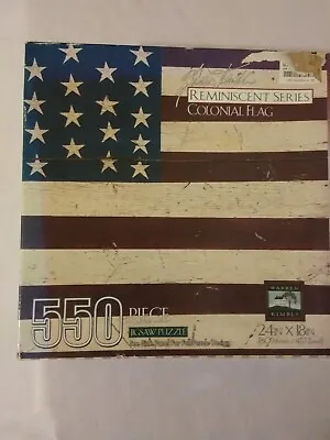 Warren Kimble Reminiscent Series~Colonial Flag~550-piece~24 ×18  Puzzle~New • $6.50