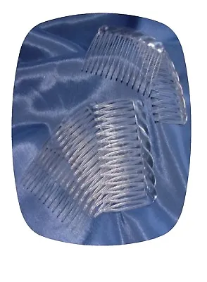 Pkt Of 6 Clear Hair Combs Great For Fascinator Making • £2.40