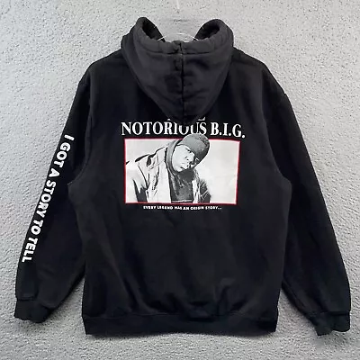 H&M The Notorious BIG Hoodie Mens Large Black Sweatshirt Hip Hop Rap Biggie • $28.88