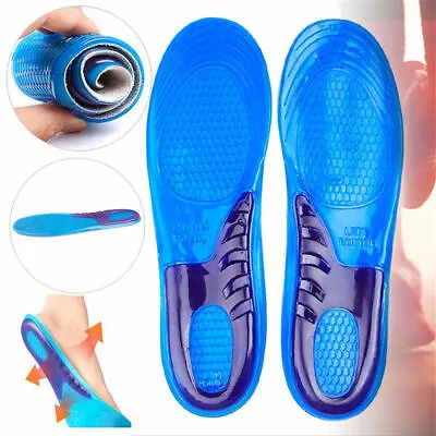 £4.49 • Buy Work Boots Feet Arch Support Orthotic Absorb Shock Gel Massaging Shoe Insoles