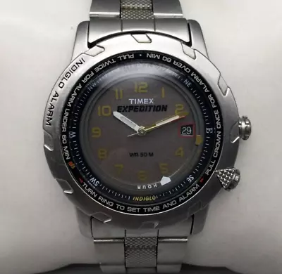 Vtg Timex Expedition Shenmue Watch Men Silver Tone 1999 New Battery  7.25  • $149.99