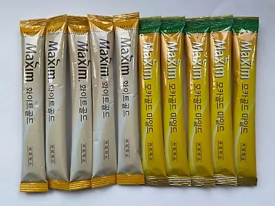 Korea Maxim 3 In 1 Instant Mix Coffee Mocha Gold And White Gold Coffee 6 Sticks • $22.16