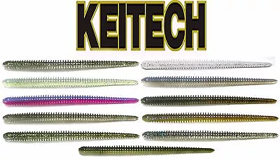 Keitech Easy Shaker 4.5  10pk Soft Plastic Worm Drop Shot Finesse Neko Worm • $9.18