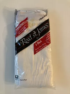 $64.99 • Buy Vintage Reed St. James Briefs White Underwear Size 38 Mens 3 Pack 1984