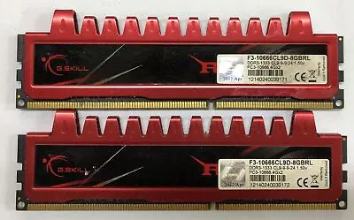 G.SKILL RIPJAWS 8GB 2x4GB 1333MHZ F3-10666CL9D-8GBRL DIMM CL9 GAMING RAM 240pin • $24.75