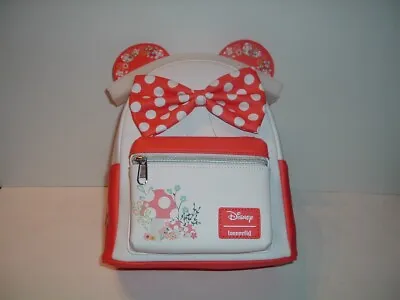 Loungefly Disney Minnie Mouse Mushroom Mini Backpack~ Tags~ Brand New~ Bow~ • $29