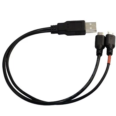 Micro USB Cable Y Splitter USB 2.0 A To Dual Micro B Power Enhancer Hub Adapter • $6.29