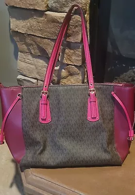 Michael Kors Medium Handbag Brown And Pink • $20