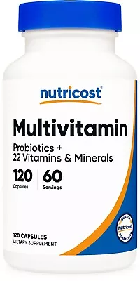 Nutricost Multivitamin With Probiotics & Minerals - 120 Vegetarian Capsules • $13.98