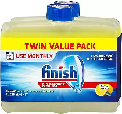 Finish Dishwasher Cleaner Lemon Sparkle Twin Pack 2x250ml NEW AU • $19