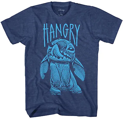 Disney Stitch Hangry Men's Navy Heather T-Shirt • $15.99