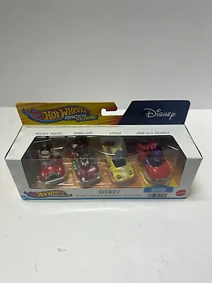 Hot Wheels! Disney Racers Verse 4pk - Mickey•Vanellope•Stitch•Hiro W/ Baymax NEW • $18