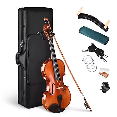 Vif Full Size 4/4 Handmade Stradivari Copy German Style Violin Fiddle Case Bow • $149.90