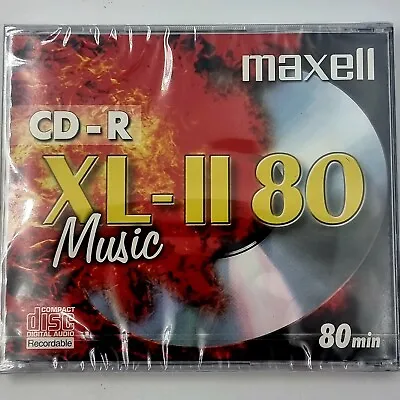 MAXELL CD-R80 XL-II 80 Mins MUSIC AUDIO BLANK RECORDABLE DISC CD-R NEW & SEALED • £3.92