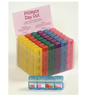 Pillmate Day Out Shantys Pill Box Organiser Medicine Tablet Storage Case  • £5.49