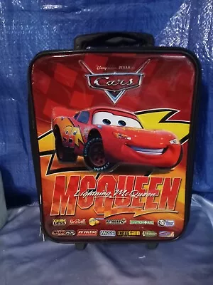 Rare Disney Pixar Cars Lightning Mcqueen Kids Roller Suitcase Carry-on Luggage • $38