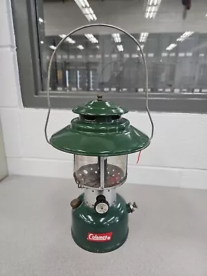 Vintage 1964 Double Mantle Coleman Model 228F Big Hat Metal Green Lantern • $40