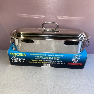 $49 • Buy Re Inox Aeternum Stainless Steel  Fish Poacher/Steamer With Cover & Grid